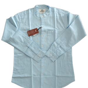 Cotton shirt plain, Chinese collar